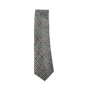 Bob Mackie Vintage Silk Tie Chevron Zig-Zag Multicolor Bold Retro Print H11